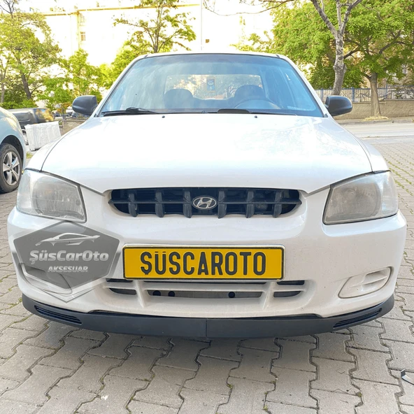 Hyundai Accent Admire Milenyum 2000-2006 Uyumlu Üniversal V2 Laguna Lip Esnek Ön Lip 2 Parça Tampon Altı Dil Karlık Ön Ek ürün görseli 1