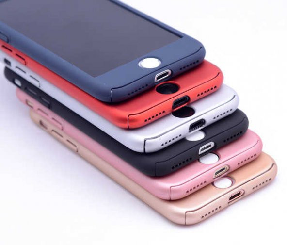Apple iPhone 7 Plus Kılıf Zore 360 3 Parçalı Rubber Koruma - 5