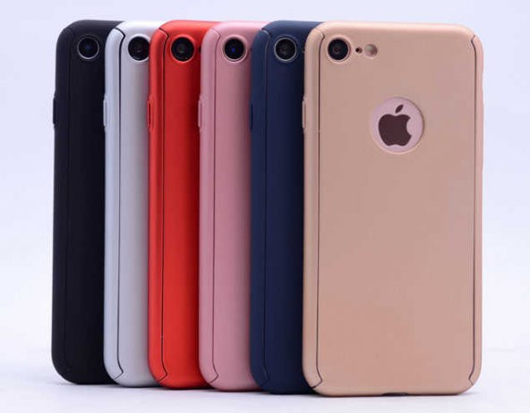 Apple iPhone 7 Plus Kılıf Zore 360 3 Parçalı Rubber Koruma - 8