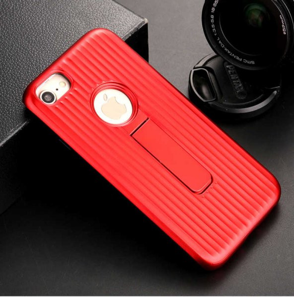 Apple iPhone 7 Plus Kılıf Zore Wave Standlı Mıknatıslı Kapak - 12