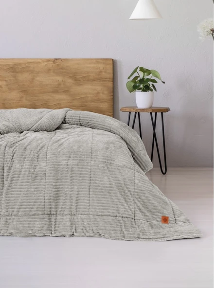 Cotton Box Wave Tek Kişilik Yorgan Gri 155x215 cm