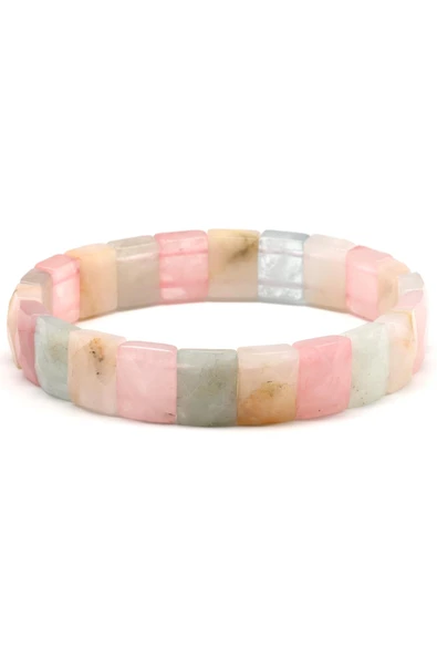 Akuamarin-Morganit-Heliodor Doğal Taş Bileklik 9 x 12 mm Özel Kesim - Resim 2