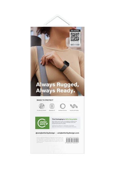 Apple Watch 49mm Ultra 2/1 Kordon Stride Serisi Sınırlı Sayıda Üretim Fluoroelastomer Kauçuk Malzeme  Gri-Kırmızı - 5