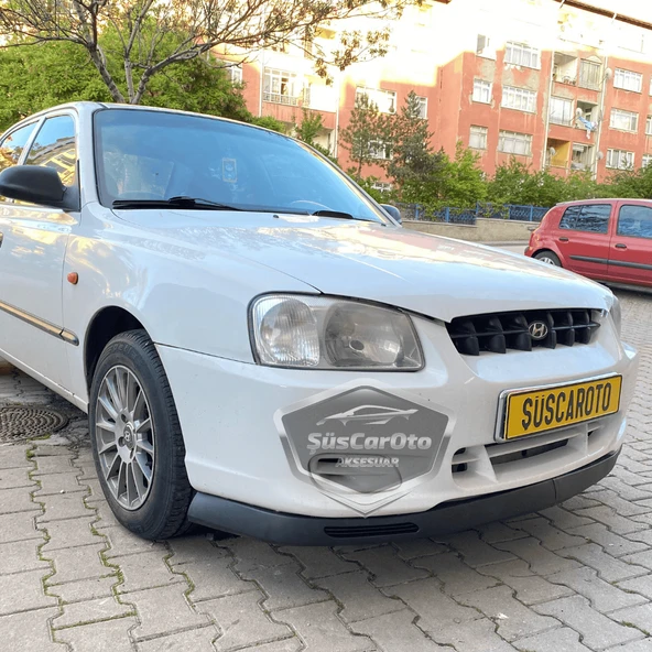 Hyundai Accent Admire Milenyum 2000-2006 Uyumlu Üniversal V2 Laguna Lip Esnek Ön Lip 2 Parça Tampon Altı Dil Karlık Ön Ek - Resim 4