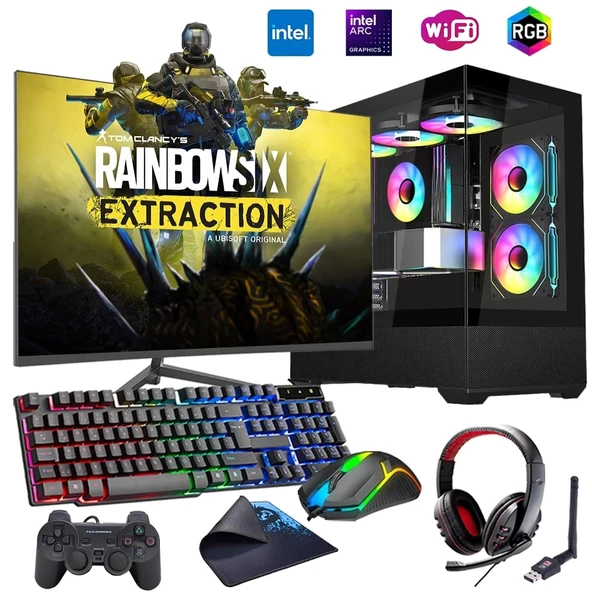 İ7 12700F 16GB DDR4 1TB m2 12GB ARC B580 24" Monitörlü Oyun Bilgisayarı (Gaming SET) ürün görseli