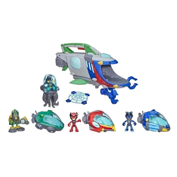 PJ Masks PJ Fırlatılan Denizaltı ve Rovers Okul Öncesi Oyuncağı