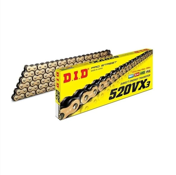 DID KTM 350 EXC-F (2012-2020) 520-118 X-RİNGLİ ZİNCİR (GOLD RENK) ürün görseli