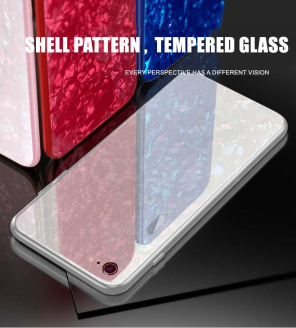 Apple iPhone 7 Kılıf Zore Marbel Cam Silikon - 5