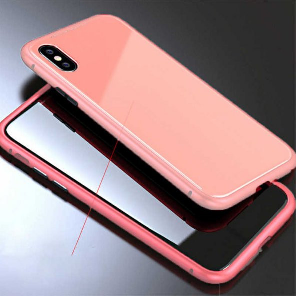 Apple iPhone X Kılıf Voero 360 Magnet Case - 6