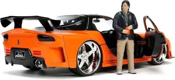 Jada Toys Hızlı ve Öfkeli 1:24 1995 Mazda RX-7 Geniş Gövdeli Döküm Araba - 4