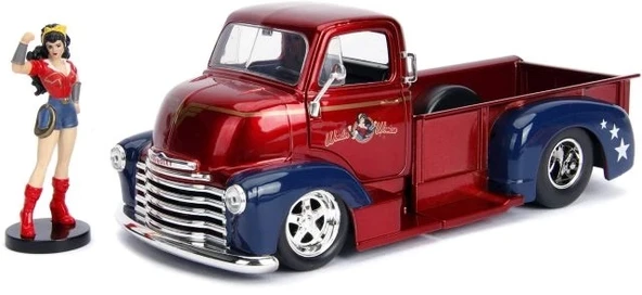 JADA DC Comics Bombshells 1:24 1952 Chevy COE Pikap Döküm Araba
