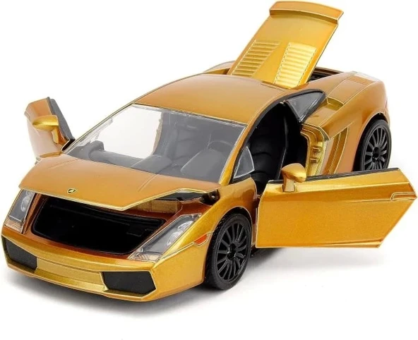 Jada Toys Hızlı ve Öfkeli Hızlı X 1:24 Altın Lamborghini Gallardo Araba - 6