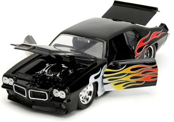 Jada Toys Big Time Muscle 1:24 1971 Pontiac GTO Döküm Araba - 6