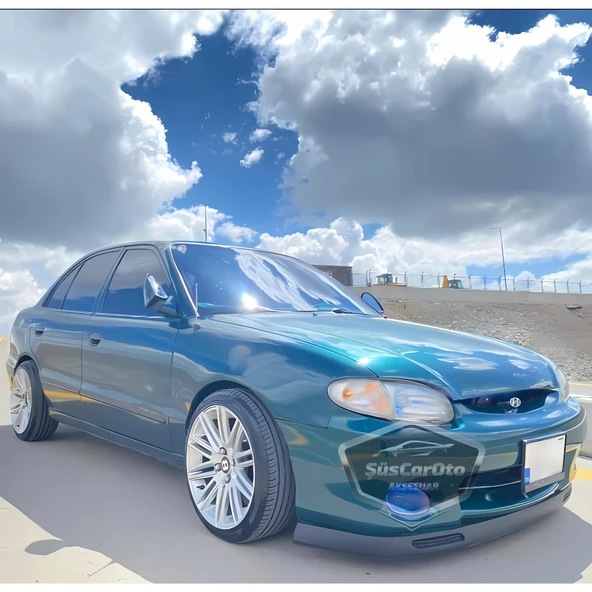 Hyundai Accent Yumurta Kasa 1995-2000 Uyumlu Üniversal V2 Laguna Lip Esnek Ön Lip 2 Parça Tampon Altı Dil Karlık Ön Ek - 4
