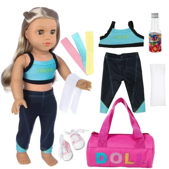 Ecore Fun 8 Parça Kız Bebek Elbise ve Aksesuar Seti