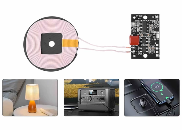 12V 15W Kablosuz Şarj Modülü HCX-20-D23  Qi Mobil Akıllı Telefon Oyuncak Hızlı Pil Şarj Transmitter Samsung Apple 12 13 14 15 - Resim 6