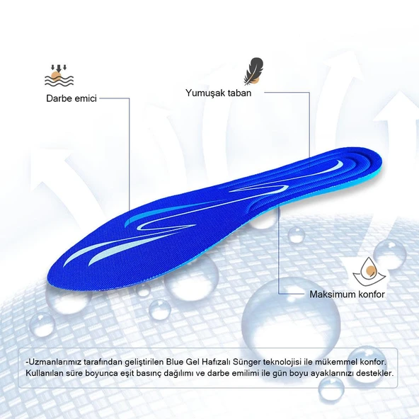 BG191 | Yumuşak Memory Foam Ayakkabı Tabanı, Darbe Emici, Konforlu, Spor Ve Günlük Iç Tabanlık - 3