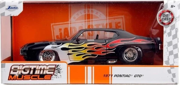 Jada Toys Big Time Muscle 1:24 1971 Pontiac GTO Döküm Araba - 7