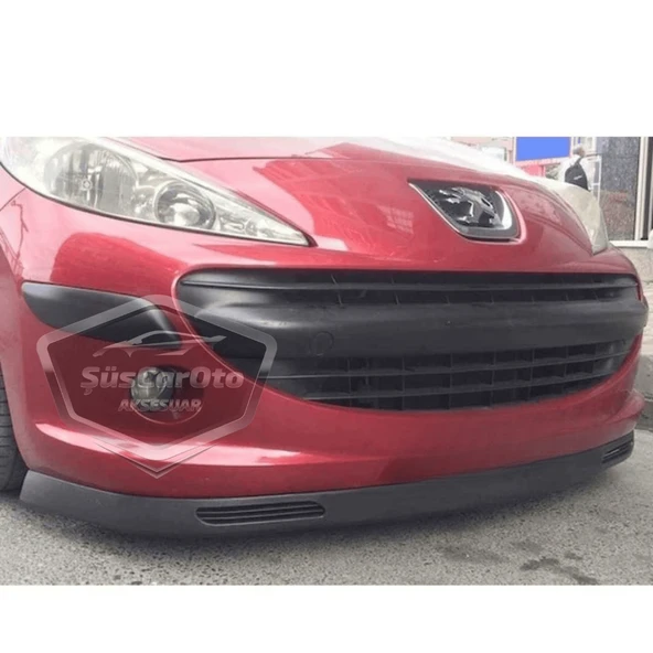 Peugeot 207 2006-2014 Uyumlu Üniversal V2 Laguna Lip Esnek Ön Lip 2 Parça Tampon Altı Dil Karlık Ön Ek - 6