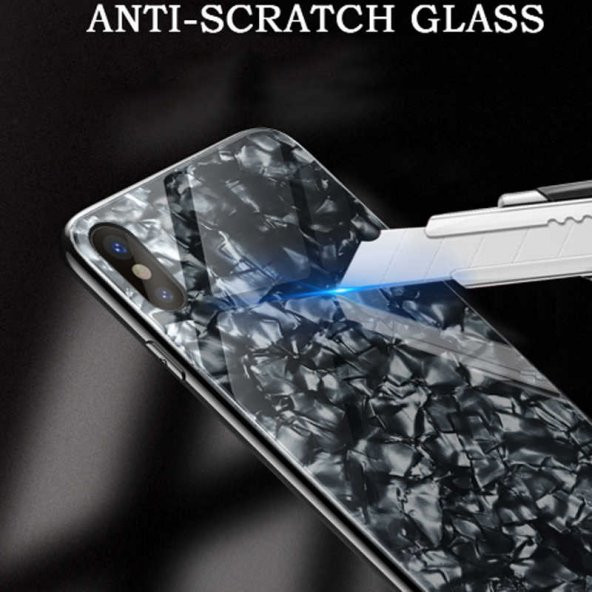 Apple iPhone XS 5.8 Kılıf Zore Marbel Cam Silikon - 4