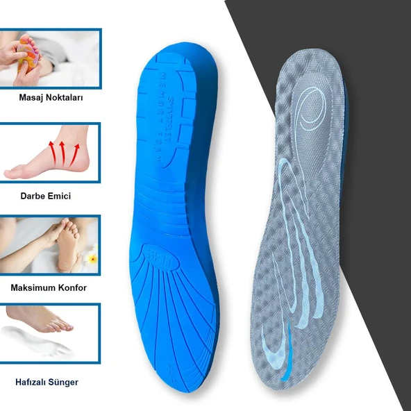 BG199 | Yumuşak Memory Foam, Şok Emici, Hafızalı, Ortopedik Spor Ayakkabılar Için Iç Tabanlık - 2