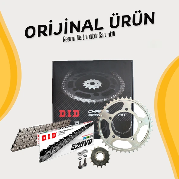 PTTAVM: Dıd Suzuki Drz400 S Zincir Dişli Seti (2000-2019) O-Ringli