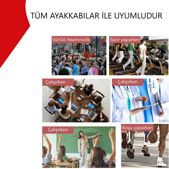 BG191 | Yumuşak Memory Foam Ayakkabı Tabanı, Darbe Emici, Konforlu, Spor Ve Günlük Iç Tabanlık - 8