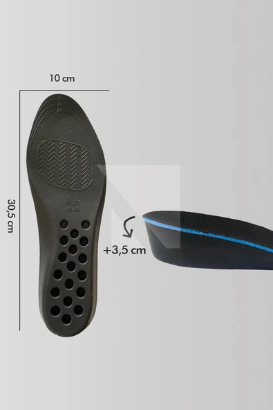 BU01 - 3.5 cm Boy Uzatıcı Tabanlık - Gizli Hava Yastıklı Topuk Yükseltici Ayakkabı Tabanlığı - 7