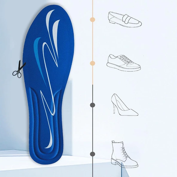 BG191 | Yumuşak Memory Foam Ayakkabı Tabanı, Darbe Emici, Konforlu, Spor Ve Günlük Iç Tabanlık - 6