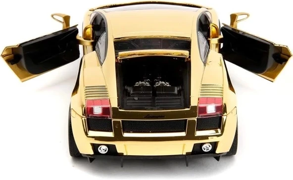 Jada Toys Hızlı ve Öfkeli 1:24 Lamborghini Gallardo Altın Krom Döküm Araba - 9