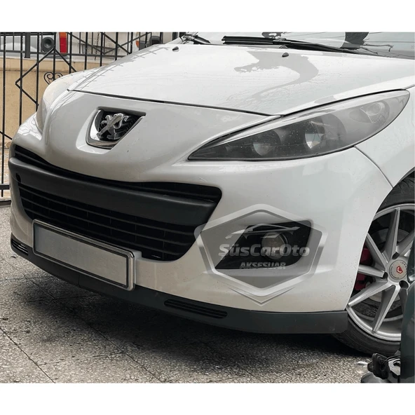 Peugeot 207 2006-2014 Uyumlu Üniversal V2 Laguna Lip Esnek Ön Lip 2 Parça Tampon Altı Dil Karlık Ön Ek - 5