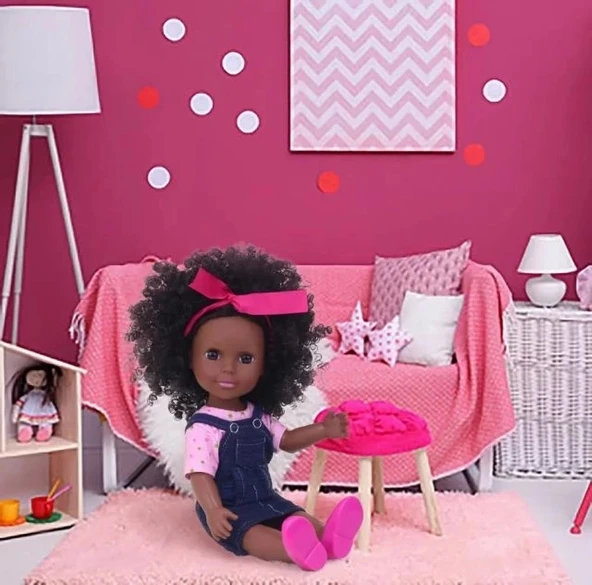 Ecore Fun Afrika Kız Bebek Ve Oyuncak Bebek Elbise Seti - 6