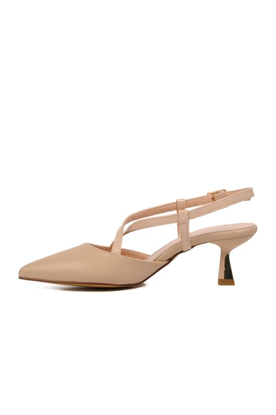 Ayakmod Bej Kadın Topuklu Ayakkabı 357078 Z - 2