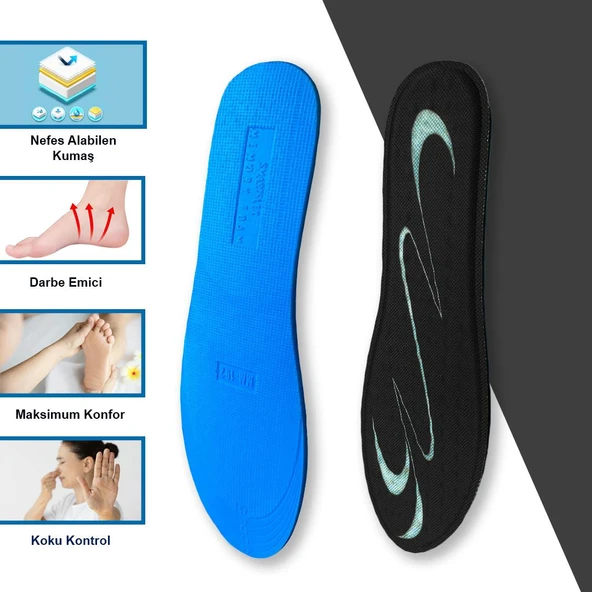 BG192 | Yumuşak Masaj Noktalı, Memory Foam Ayakkabı Tabanı, Klasik Ayakkabılar İçin İç Tabanlık - 2