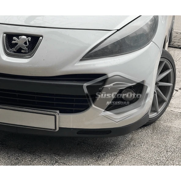 Peugeot 207 2006-2014 Uyumlu Üniversal V2 Laguna Lip Esnek Ön Lip 2 Parça Tampon Altı Dil Karlık Ön Ek - 7
