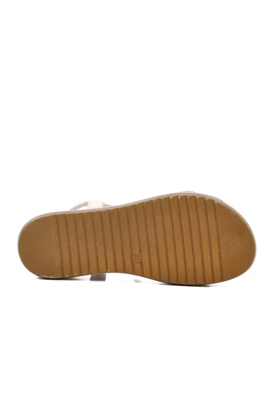 Ayakmod Gümüş  Kadın Düz Sandalet 286053 Z - 5