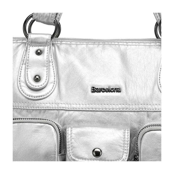 Yıkama Deri Omuz Askılı Kadın Çantası 21K Barcelona 1926 - 2