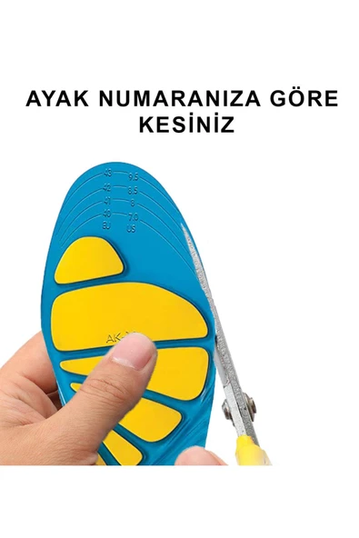 GC14 | Yumuşak Jel, Rahat, Konfor, Günlük ve Spor Ayakkabılar İçin Ortopedik Destekli İç Tabanlık - 7