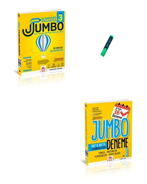 3. Sınıf Olimpiyat Sorularıyla Jumbo Tüm Dersler Soru Bankası ve Haftalık Deneme