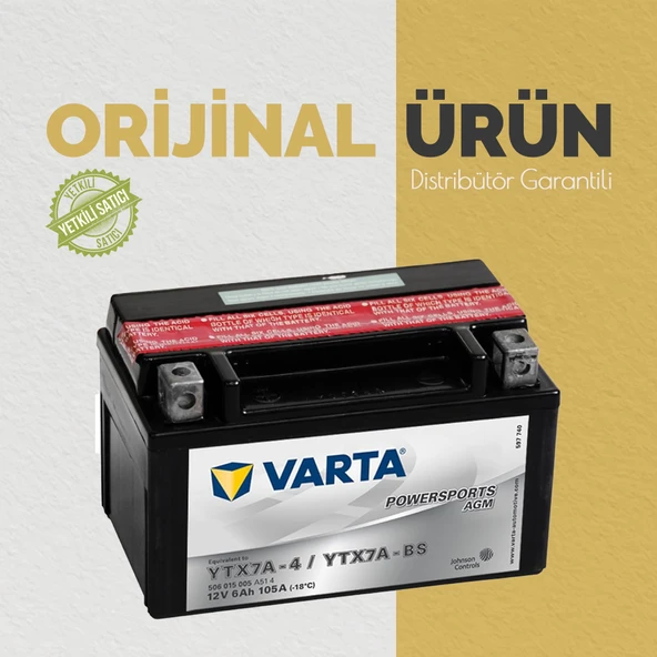 VARTA YTX7A MOTOSİKLET AKÜSÜ - 2