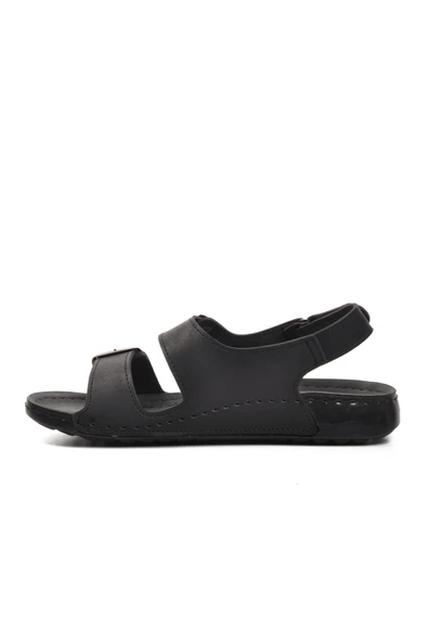 Ayakmod Siyah Erkek Düz Sandalet 80-954 M - 2