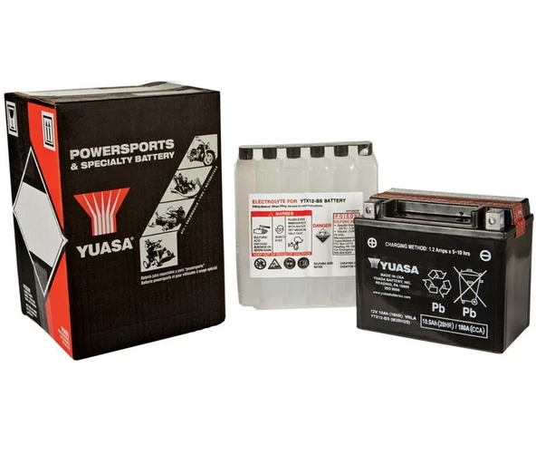 YUASA KAWASAKİ KLE 500 (1991-2007) AKÜ (YTX12-BS) - Resim 3