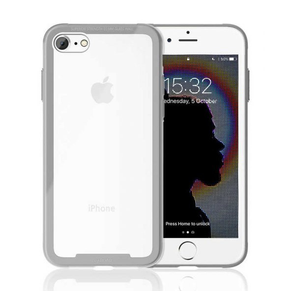 Apple iPhone 8 Kılıf Roar Glassoul Airframe Kapak - 3