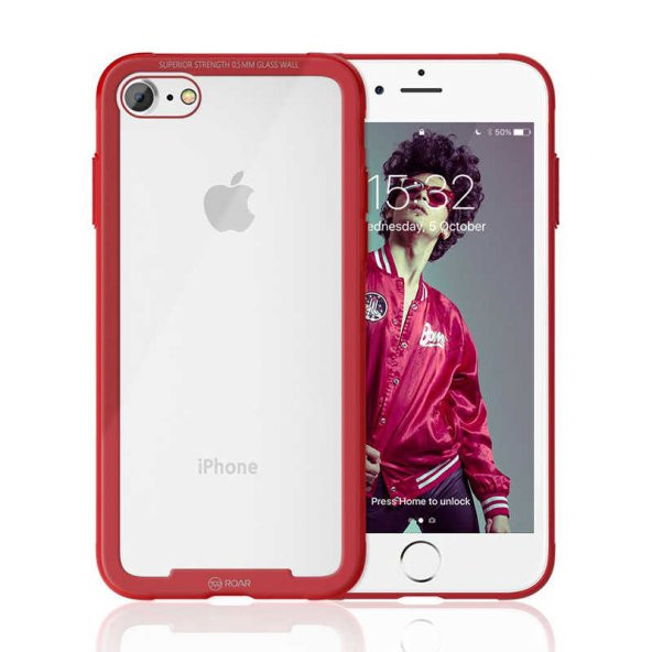 Apple iPhone 8 Kılıf Roar Glassoul Airframe Kapak - 4