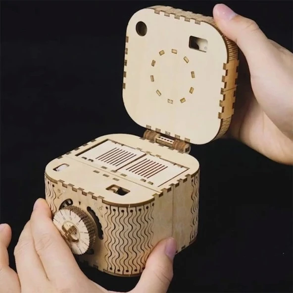 ROKR 3D Ahşap Puzzle Mekanik Hazine Kutusu - 4