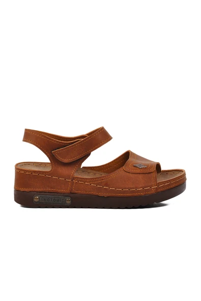 Ayakmod Taba  Kadın Düz Sandalet 07-109RR Z