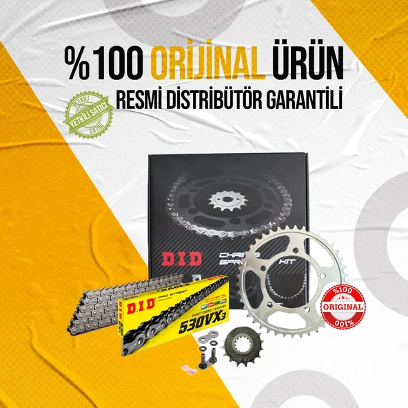 DID KAWASAKİ ZZR 1400 ZİNCİR DİŞLİ SETİ (2006-2011) X-RİNGLİ ZİNCİR (ÇELİK RENK) - Resim 2