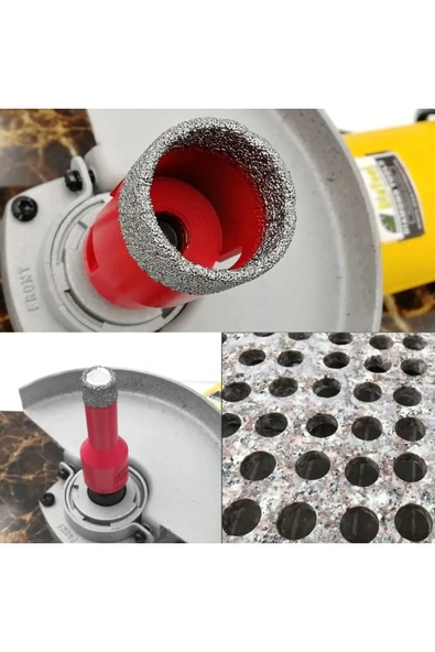 SHDIATOOL Vakum Lehimli Elmas Çekirdekli 8mm Matkap Ucu Porselen Karo Mermer Taş Duvar Delik Için M14 Bağlantı - 2