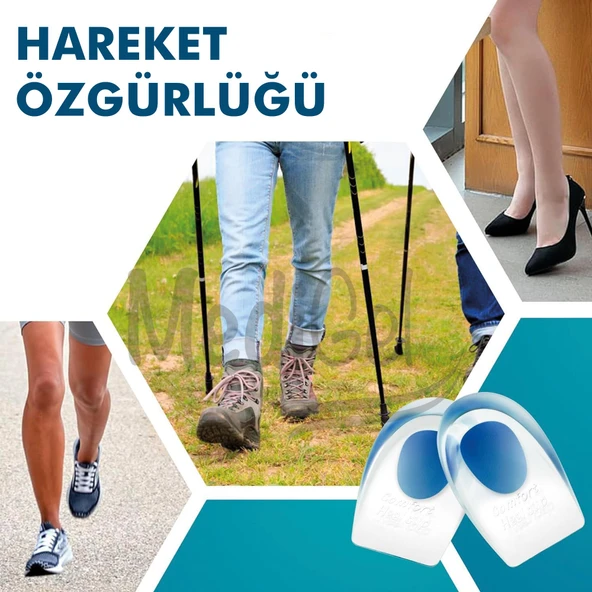 MG03 - Silikon Topuk Desteği | Topuk Dikeni Için Yumuşak Ortopedik Topuk Pedi, Şok Emici Gizli Jel - 7