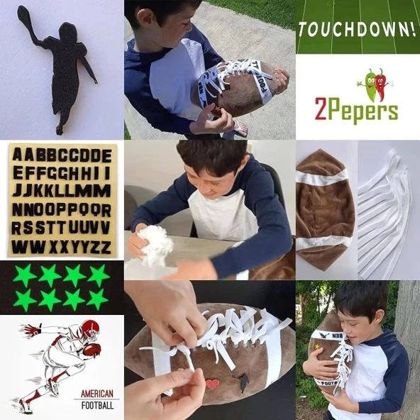 2Pepers Kendi FOOTBALL Yastık Setinizi Yapın - 5